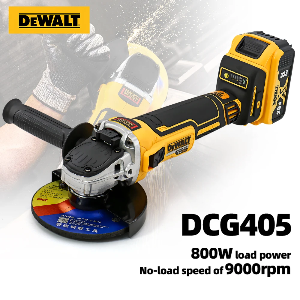 

Бесщеточная угловая шлифовальная машина DeWalt 100/125 мм для полировки металла, 4 режима, аккумуляторная, для батарей DeWalt 20В