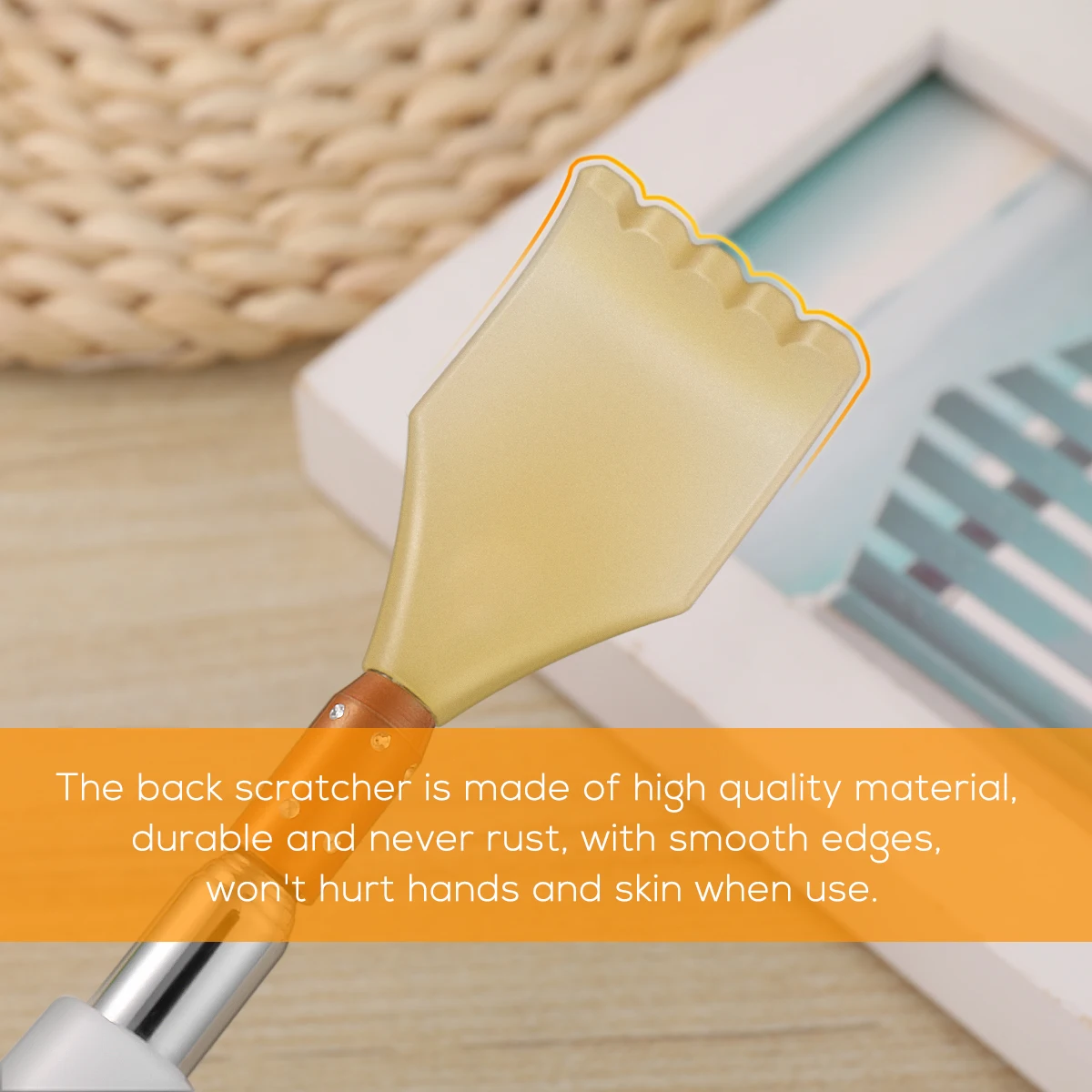 

Скребок для спины, белый выдвижной стержень, телескопический массажер для тела, роликовый портативный ручной ролик для домашнего офиса, путешествий, снятия зудящей кожи