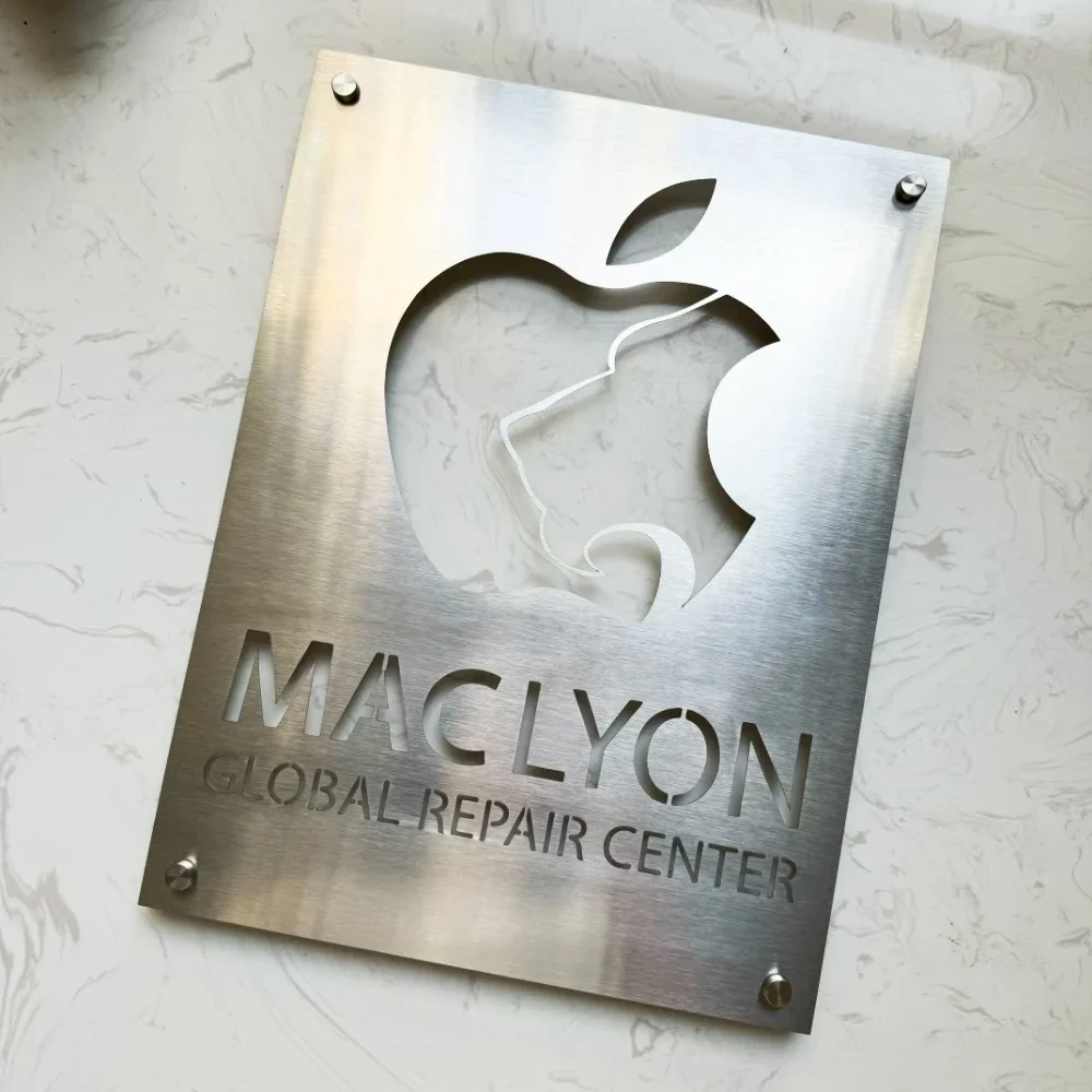 Modern Stainless Signboard Metal Door Plate Customized Logo Letters 3D Laser Cut Outdoor Use for Shop Stor Hotel Villa Company
