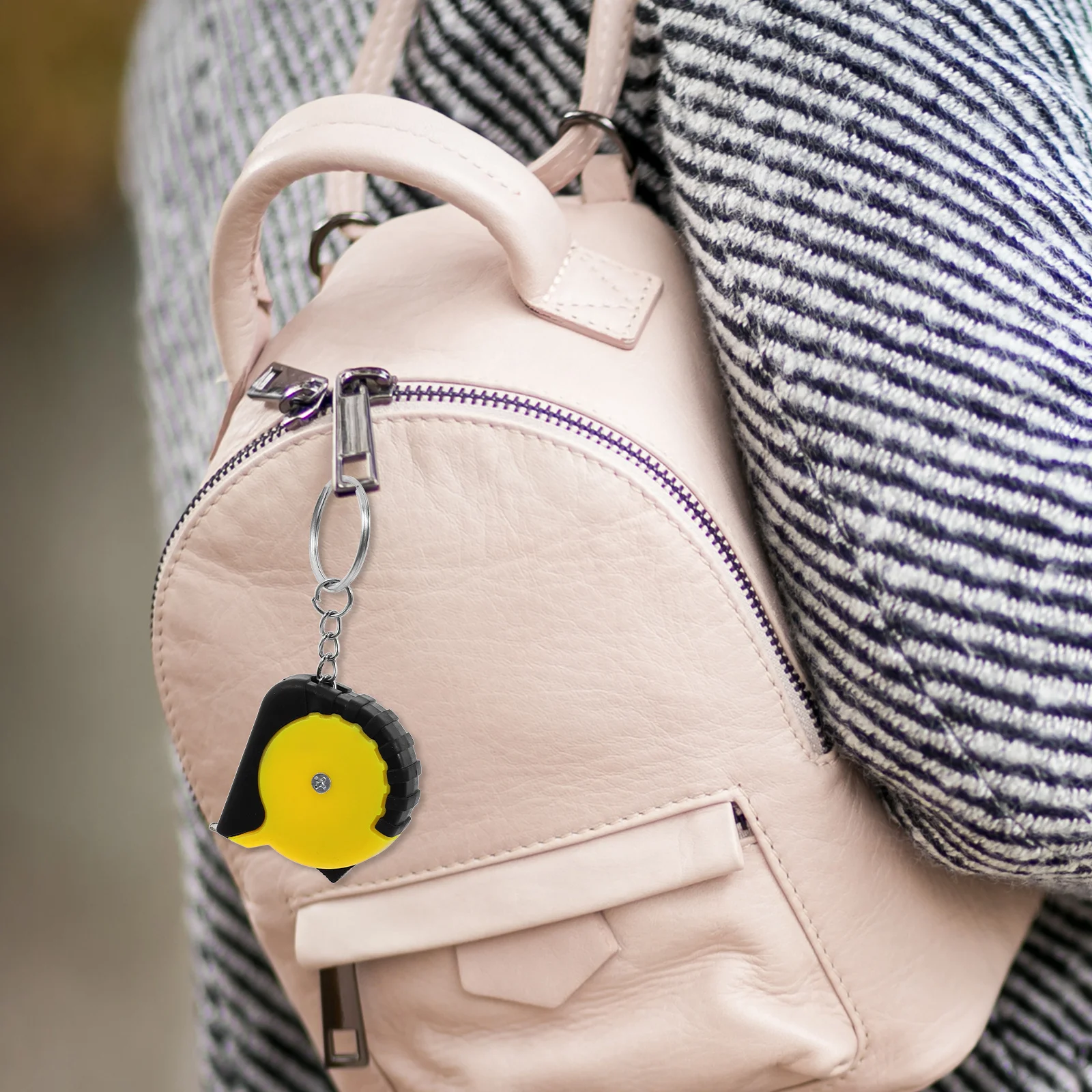 

12Pcs Steel Tape Measure Mini Retractable Keychain Compact Portable Measuring Tool Bright Color Mini Tape Measure