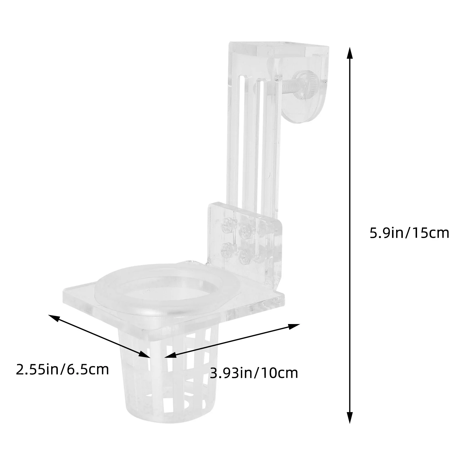 Maceta colgante para pecera, taza pequeña acrílica para plantas hidropónicas, soporte para plantas de acuario, cesta acuática, decoración para pecera