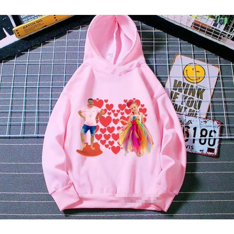 Lovely Like Nastya Baby GirlsNew  Spring Autumn Winter Sweatshirt Jacket Children's Hoodies Pink Tops Clothes