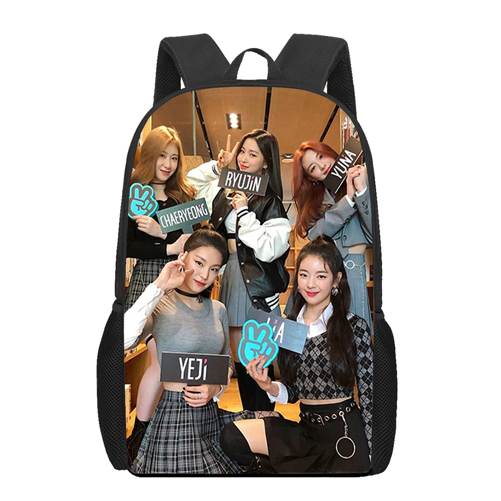 Tas sekolah anak laki-laki perempuan, tas buku anak-anak, tas sekolah pelajar unik, motif KPOP ITZY, tas ransel Laptop remaja, tas punggung bepergian untuk anak perempuan dan laki-laki