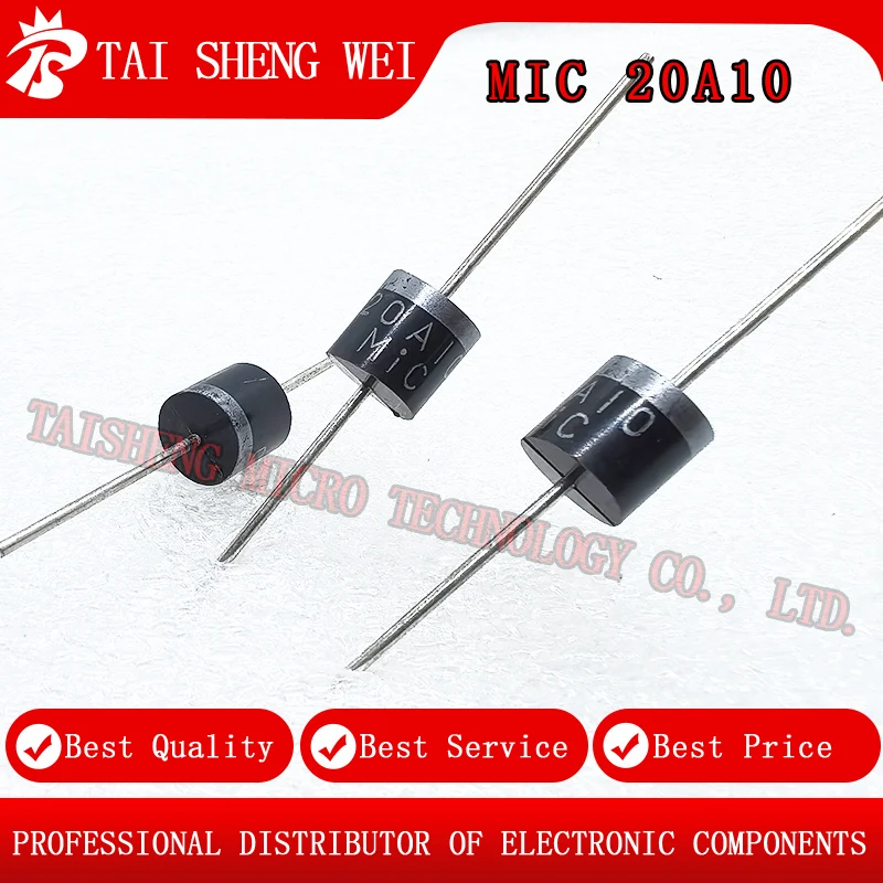 20PCS Brand New MIC 20A10 High Power Rectifier Diode 1000V R-6/P600