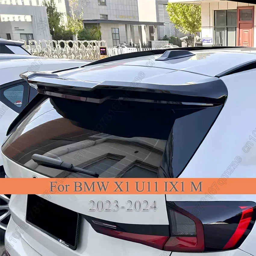 

Car Rear Roof Spoiler For BMW X1 U11 IX1 M Sport 2023-2024 ABS MP Style Tail Wings Upper Splitter Lip Auto Trim Accessories