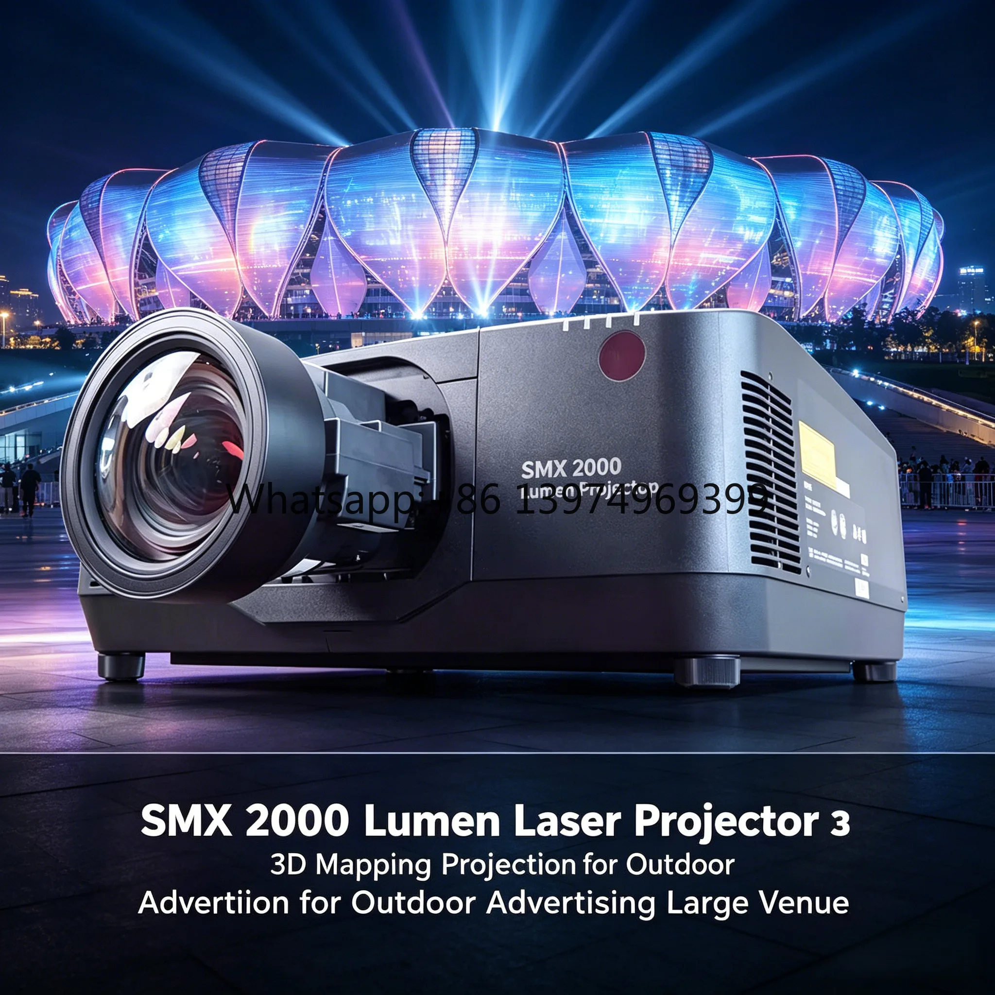 SMX 20000 Lumen Laser Projector 3D Mapping Projection for Outdoor Advertising Large Venue