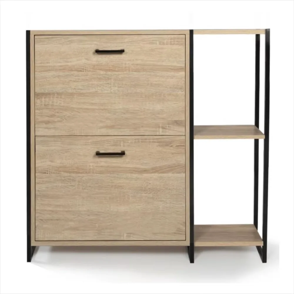 mobiletto-portascarpe-in-legno-a-2-cassetti-con-ripiano