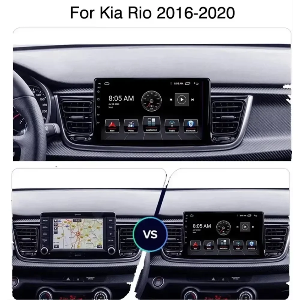 Android 16 Carplay Auto Car Radio GPS Multimedia Video Player Stereo BT For Kia RIO Stonic YB 2016 2017 2018 2019 2020 2021 2022