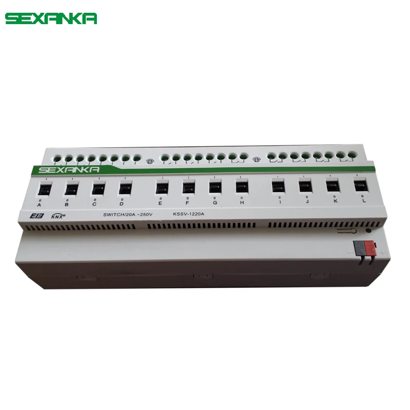 2025 hot sale SEXANKA KNX EIB K-bus Smart Home Automation System Module Actuator KNX 12 Way Smart Wall Switch Actuator Room Cont
