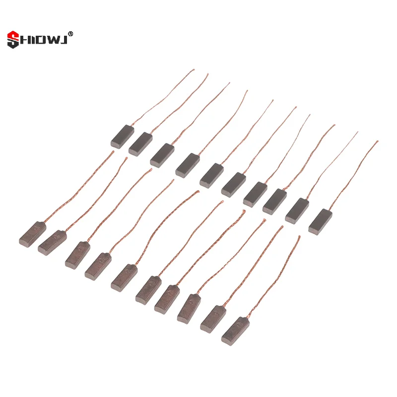 10Pcs 4*6*17mm Electric Car Vehicle Generator Regulator Carbon Brushs For Santana Alternator Tools Accessories