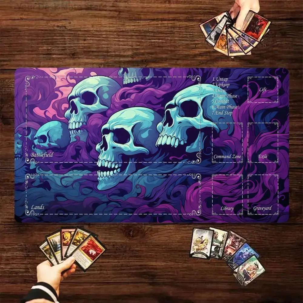 

Graffiti Art Skull Pattern Magic Card Battle Mat MTG Playmat Anti-slip Base 35X60CM gathering gaming mats Board Game Mat for TCG