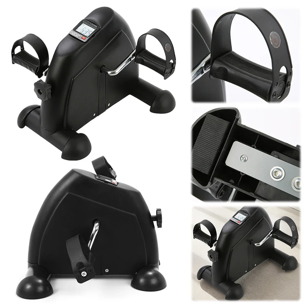 Mini Exercise Bike Arm and Leg Trainer Anti Slip Foot Pedal Exercise Machine Adjustable Under Desk Bike LED Display for Seniors