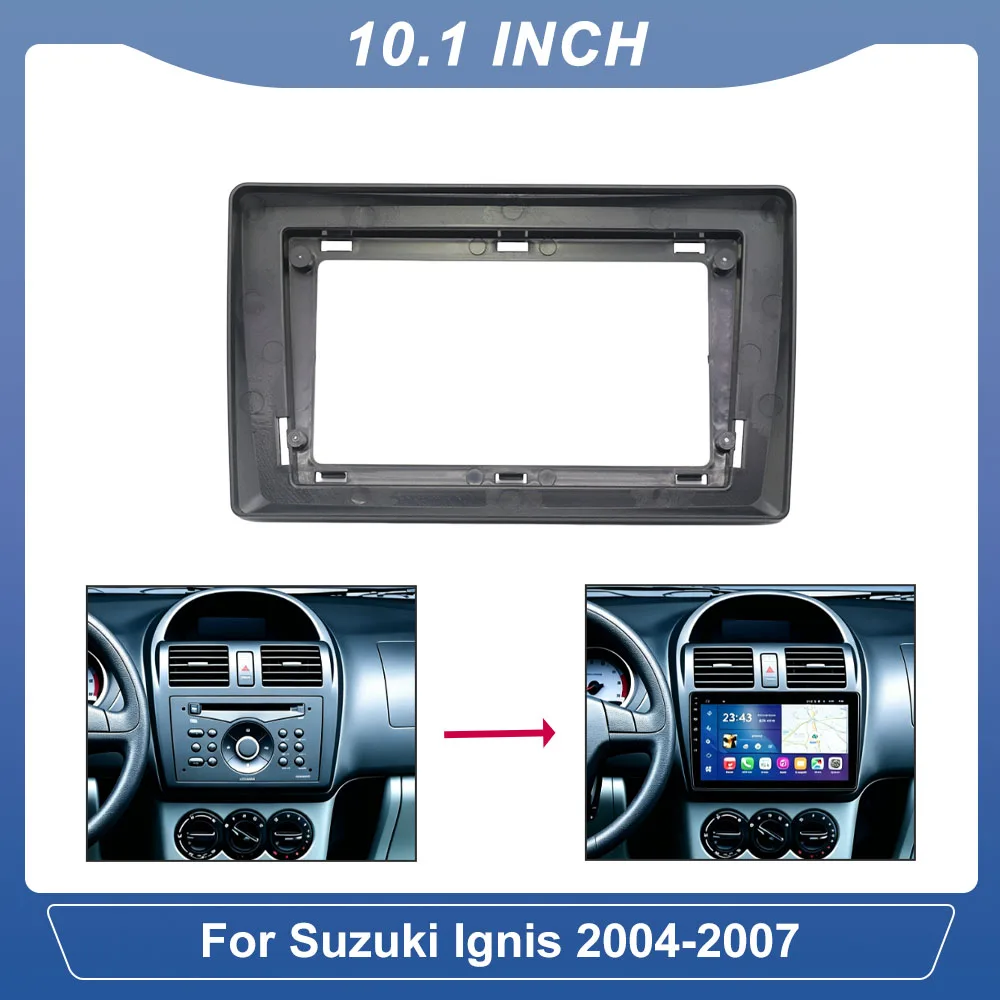 10.1 Inch Radio Installation Kit for Suzuki Ignis 2004-2007 Fascia Panel with Wire Harness Adapter