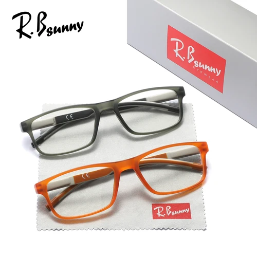 Imagen 2 del producto 2 uds gafas de lectura rectangulares lentes transparentes cómodas para hombres y mujeres gafas de presbicia de luz azul + 1,0 + 1,5 + 2,0 + 2,5 + 3,0 + 3,5