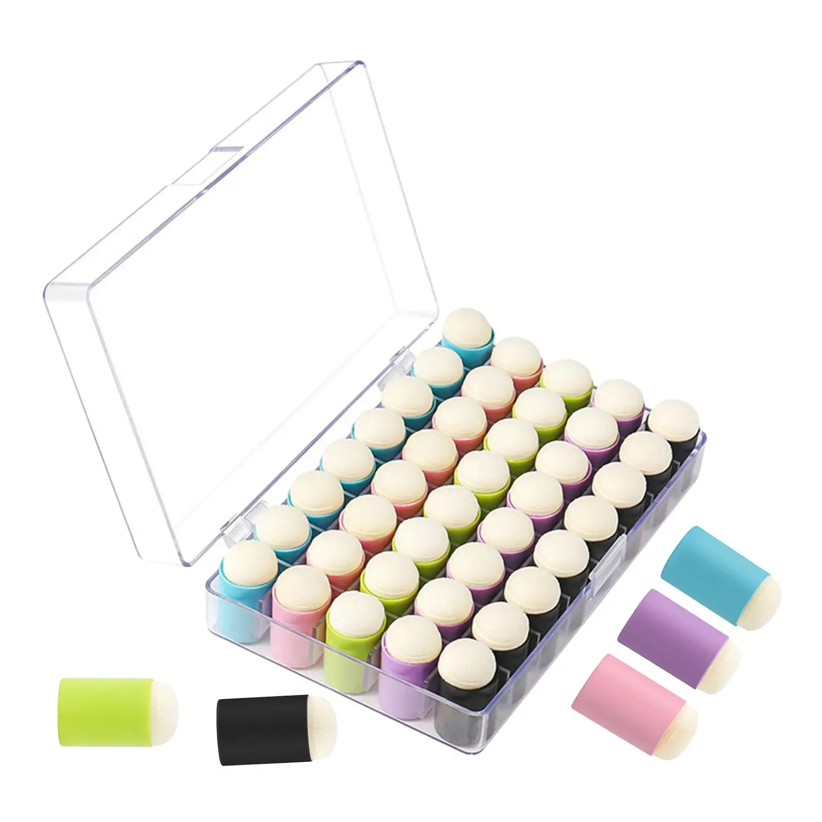 5 Pieces of Finger Sponge Daubers Chalks for Stamping Ink for