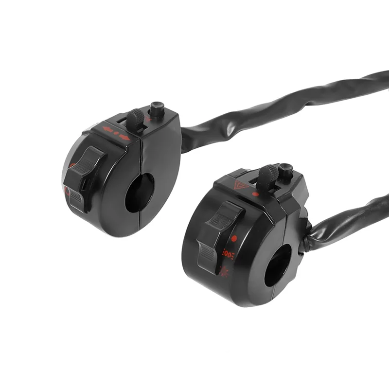 Interruptor de Control de manillar de motocicleta liso, interruptor de Control del lado izquierdo y derecho, interruptor de bocina de señal de giro