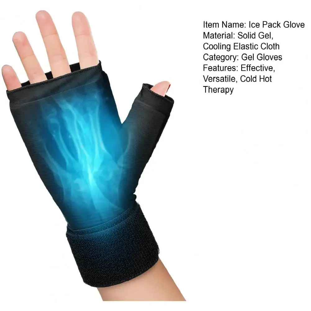 Guante de mano para alivio del túnel carpiano, paquete de terapia caliente y fría con relleno de Gel, Wrist ice pack