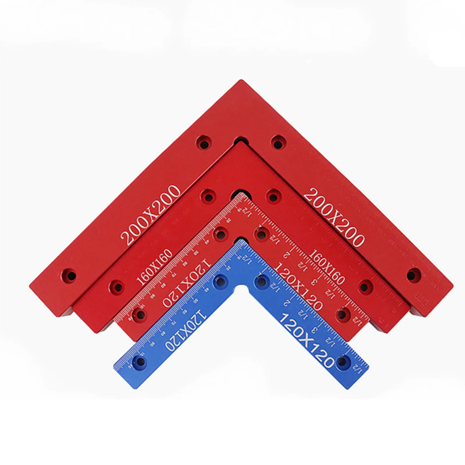 120*120MM/160*160MM/200*200MM 90 Degree Positioning Squares Aluminium Alloy Right Angle Clamp Woodworking