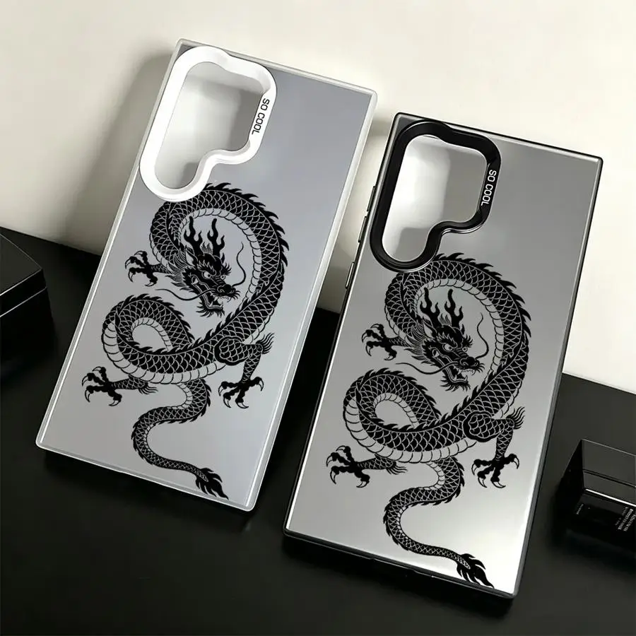 Case for Samsung Galaxy S26 S20 Plus S22 S23 Note 20 Ultra S25 Edge S24 FE S23 Ultra S21 Phone Cover Cartoon Cool Dragon