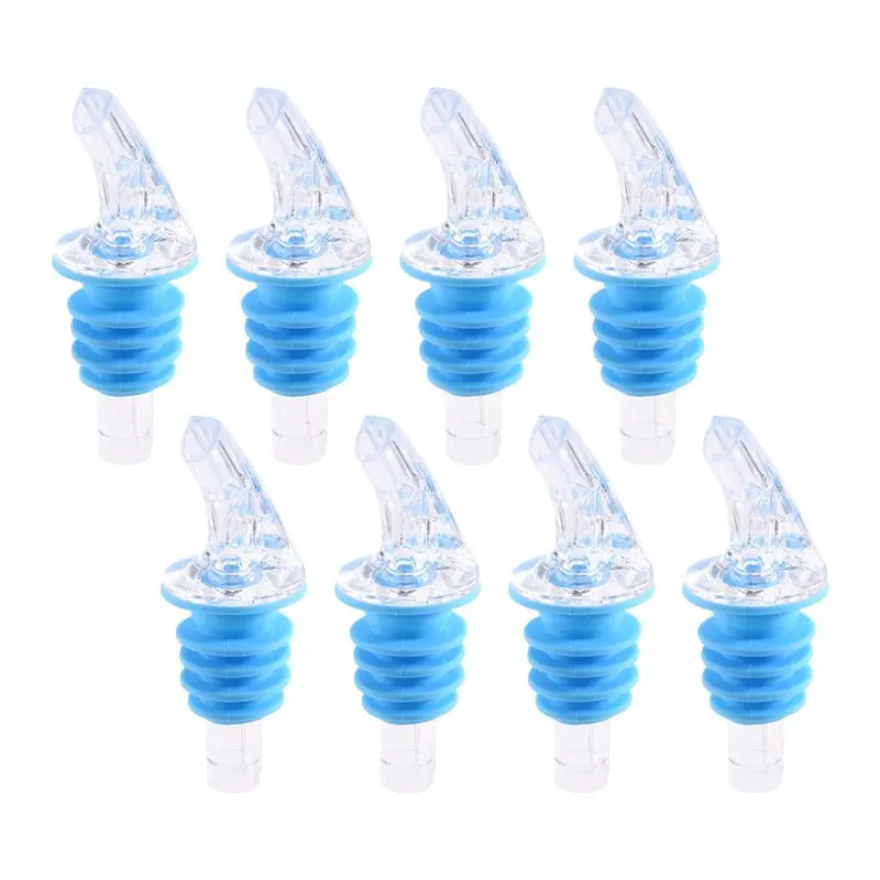 A98E-Universal Wide-Neck Pouring Spout Set Of 8, Pourers For Bars& Home Use, Essential Accessory For Bar Mixer Tools Mixing