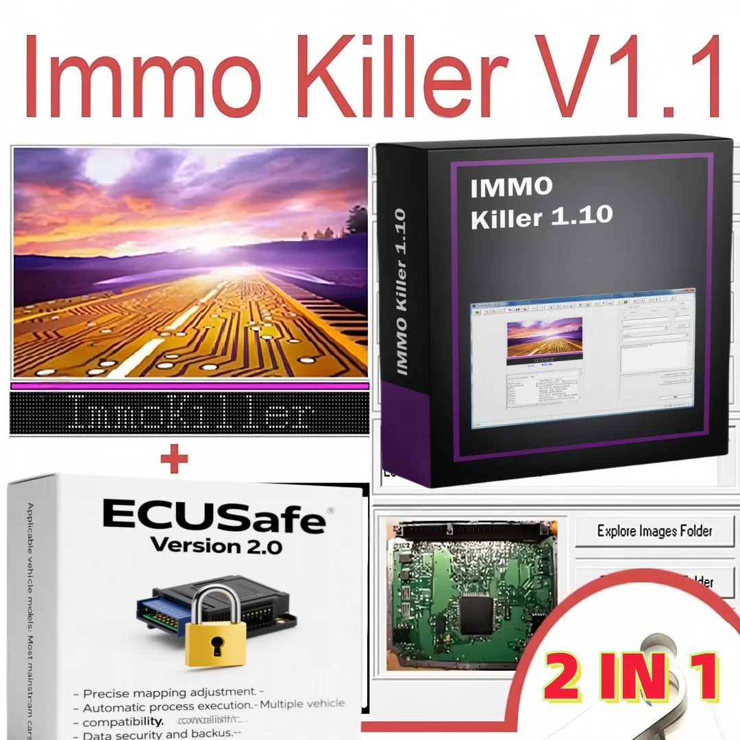 

IMMOKiller V1.10 Программное обеспечение IMMO Off ECUSafe Версия 2.0 Программатор ЭБУ Инструмент для ремонта автомобилей Пройдена добродетель иммобилайзера
