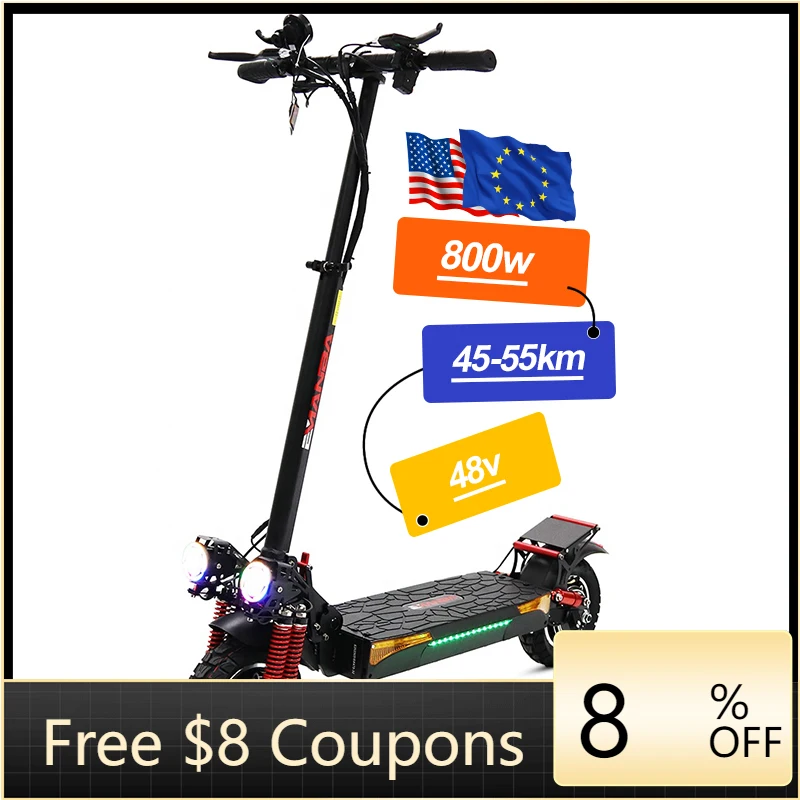 

STLF WJW CJM EU US Warehouse shipping Motor 800w Foldable Electric Scooter with 10-inch Off-road air Tire