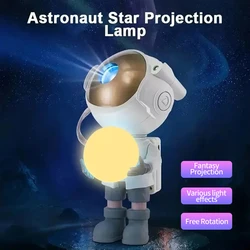 Galaxy Golden Eye Moon Astronaut Projector Starlight Sky Projector Lamp Decoration Bedroom Nebula Lamp