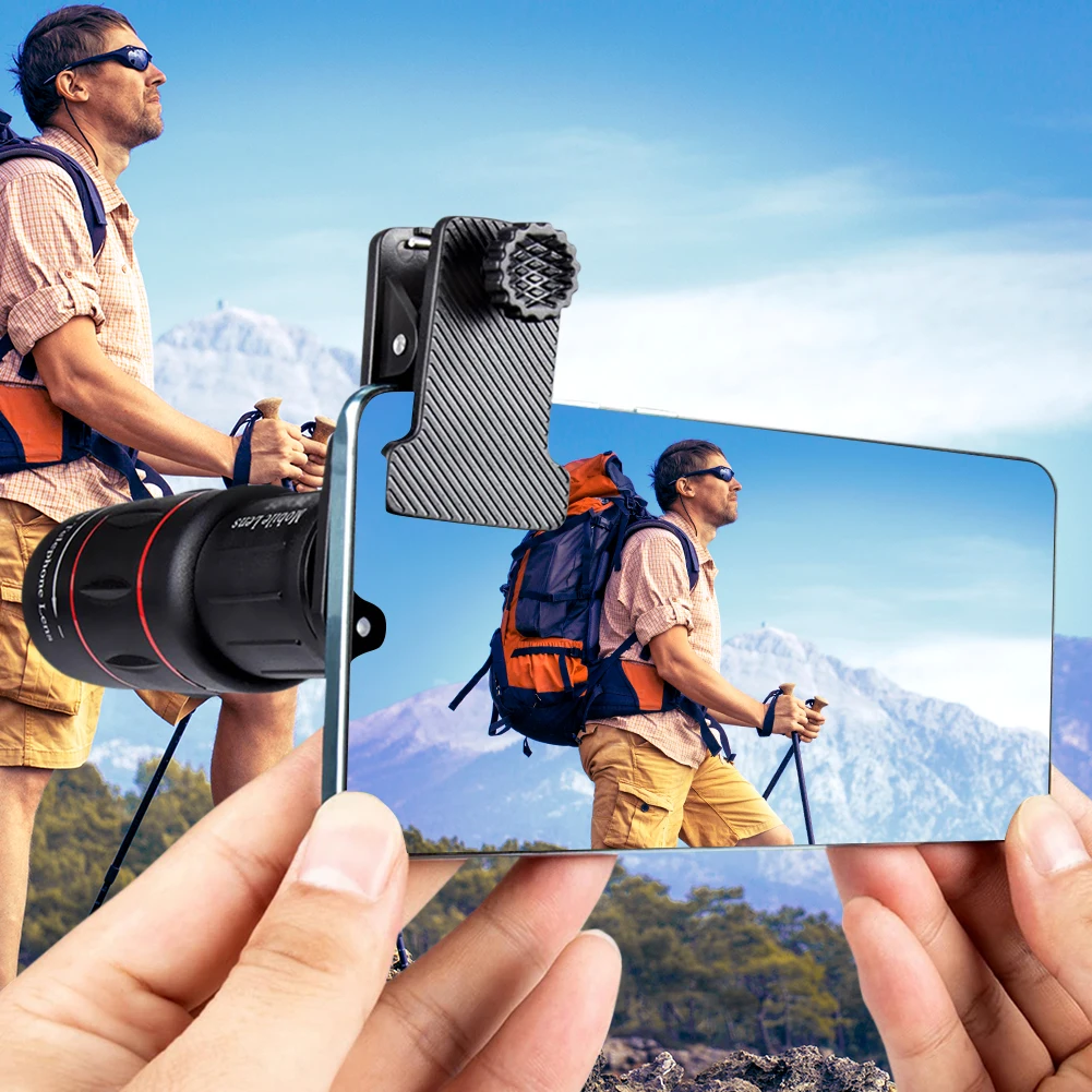 18/36/64X Telephoto Phone Lens with Tripod Universal External Zoom Camera Lens Long Focus Telephoto Lens for Android and iPhone
