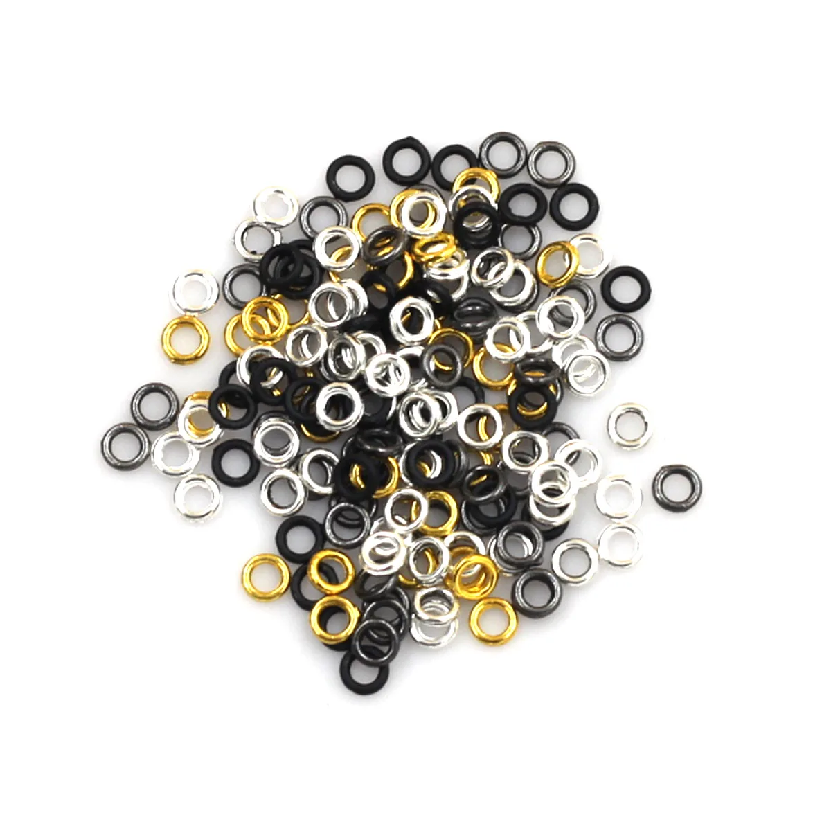 

Soldered Closed Jump Rings Round Tiny Silver Gold Gunmetal Plated Fashion Jewelry DIY Accessories 4mm(1/8") Dia.