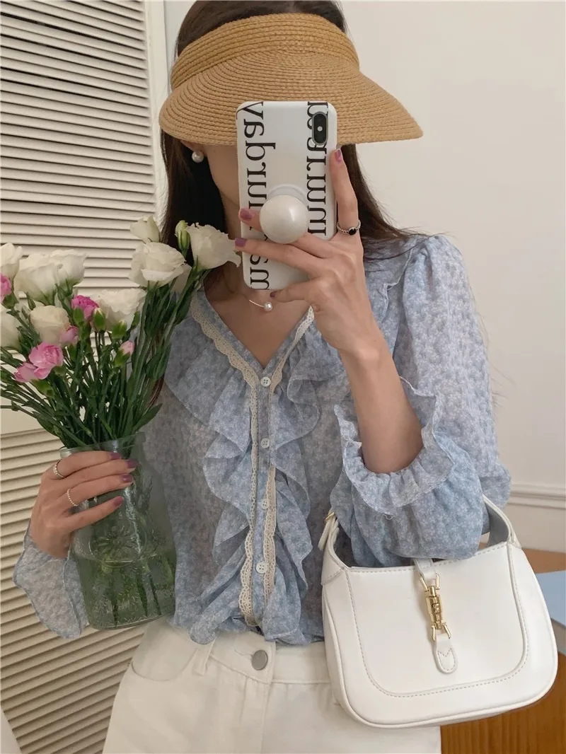 

Summer Women Blouse Spring Shirt Female Woman Blouse Maxi Blusas Chiffon Casual Elegant Vintage Long Sleeve Oversize Loose White