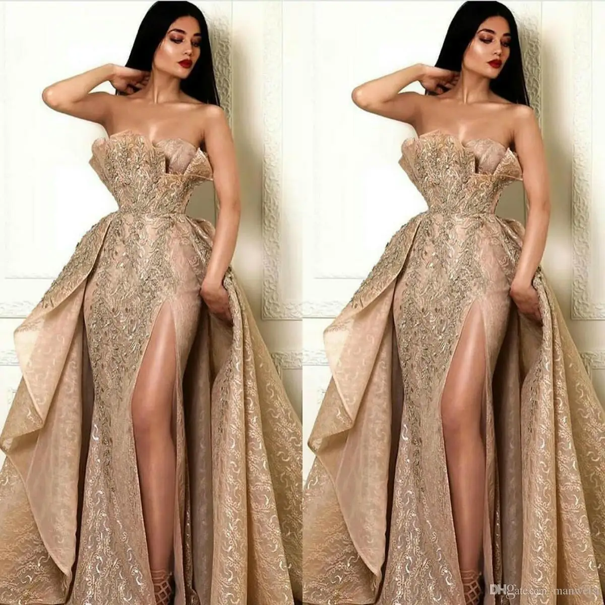 

2024 Europe and the United States new women's sexy strapless long skirt temperament evening dress