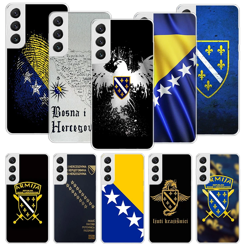 Bosnia And Herzegovina Flag Phone Case For Samsung Galaxy S23 S24 Ultra S20 FE S21 S22 Plus S10 S10E S9 S8 + Soft Cover Fundas