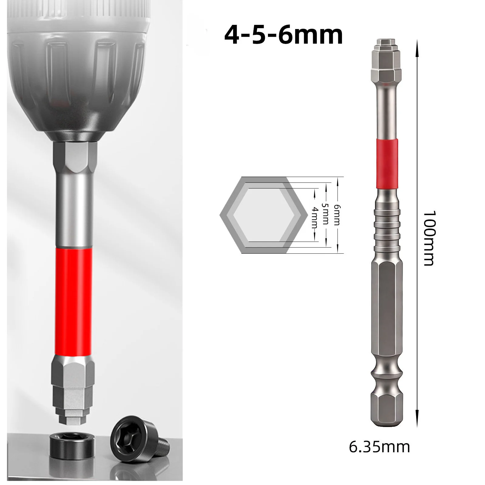 1/3Pcs Strong Magnetic Screwdriver Set 65/100mm Length 6.35mm Hex Shank Electric Screwdriver Bits 1.5mm To 6mm Screwdriver Bit image 4