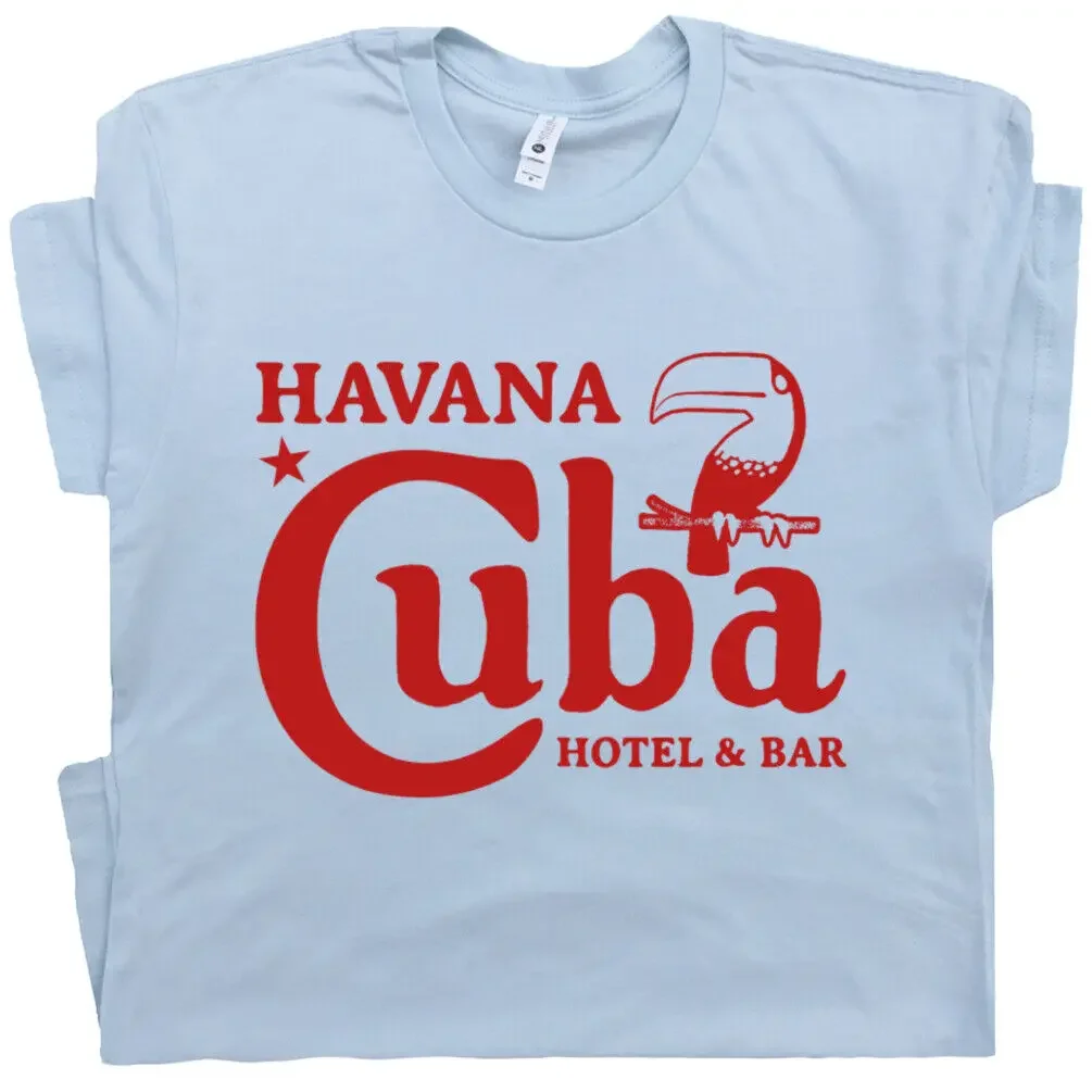 

Cuba T Shirt Vintage Havana Bar Hotel Pub Che Guevara Ernest Hemingway Men Women