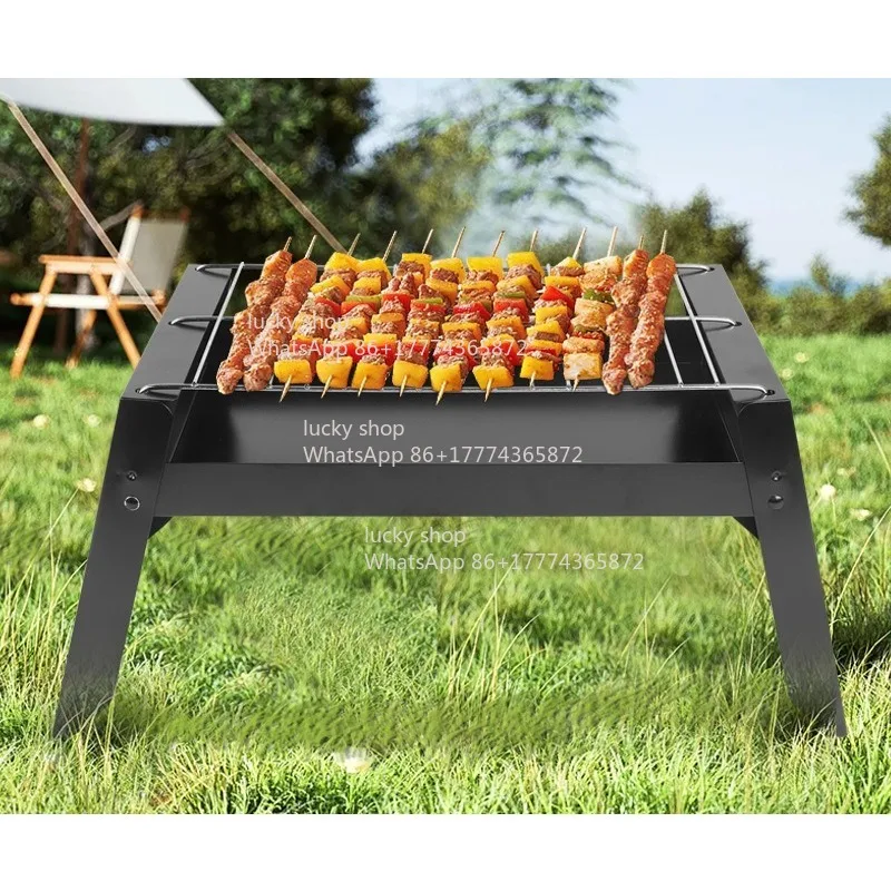 Household Grill Outdoor Smokeless Folding Grill Shelf Charcoal Grill Portable