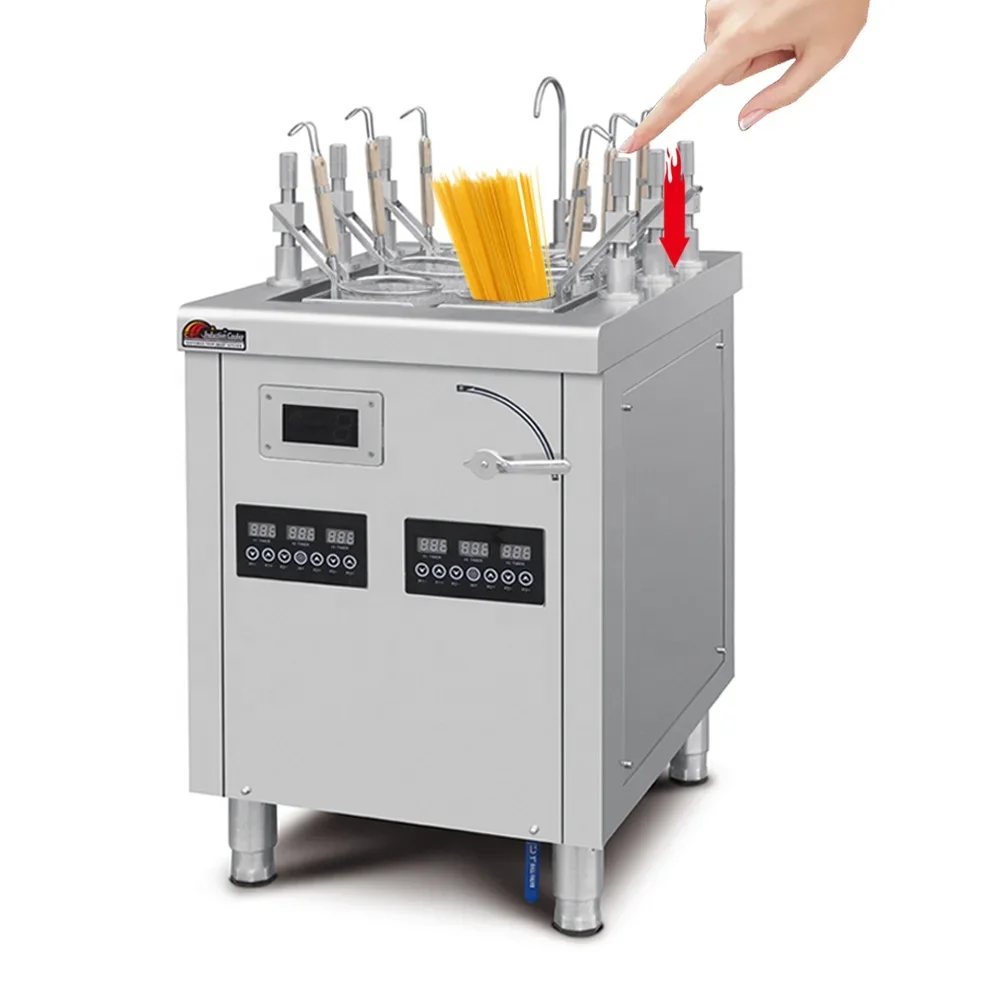 Caldera de Pasta con elevación automática, estación de cocina para Fideos, restaurante, inducción comercial, Gyoza, Spaghetti Robot, máquina de cocina Ramen