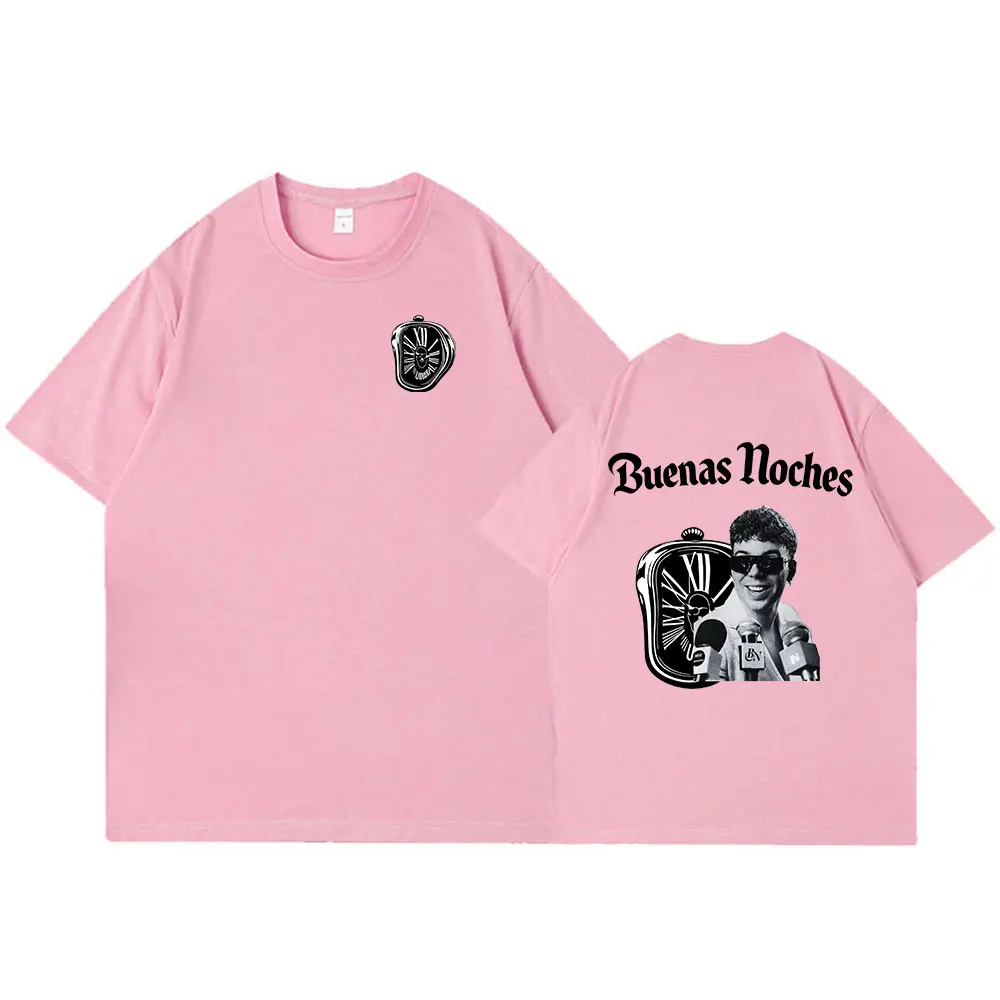 مغني الراب Quevedo Buenas Noches جولة ميرش تي شيرت الرجال النساء عالية الجودة تي شيرت المتضخم القطن تي شيرت الشارع الشهير قصيرة الأكمام #4