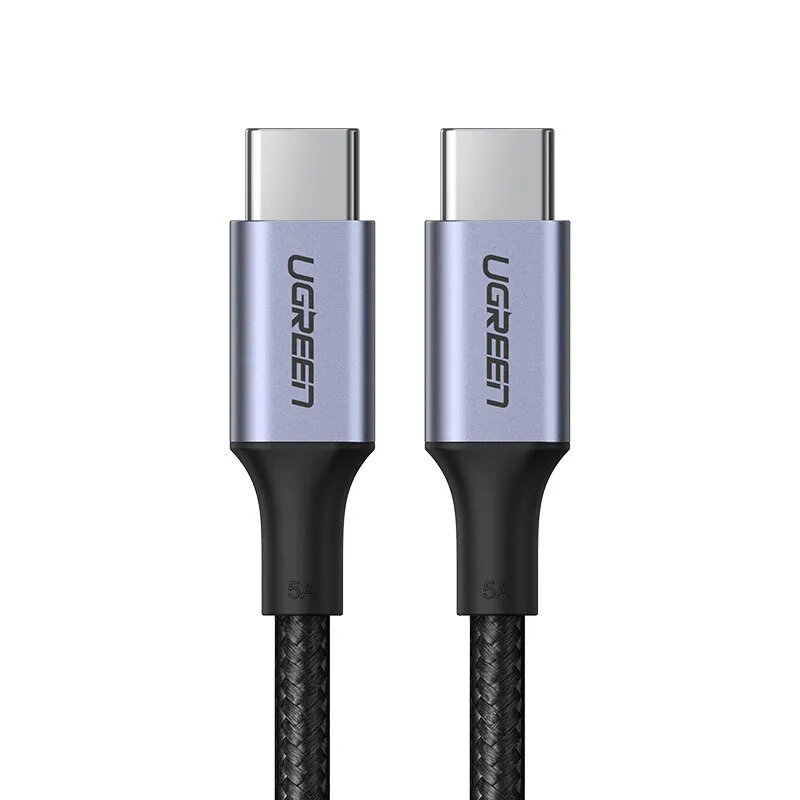 UGREEN Dual-Head Type-C Data Cable PD Fast Charging 5A 100W Universal Mobile Phone Charging Cable High-Speed Sync