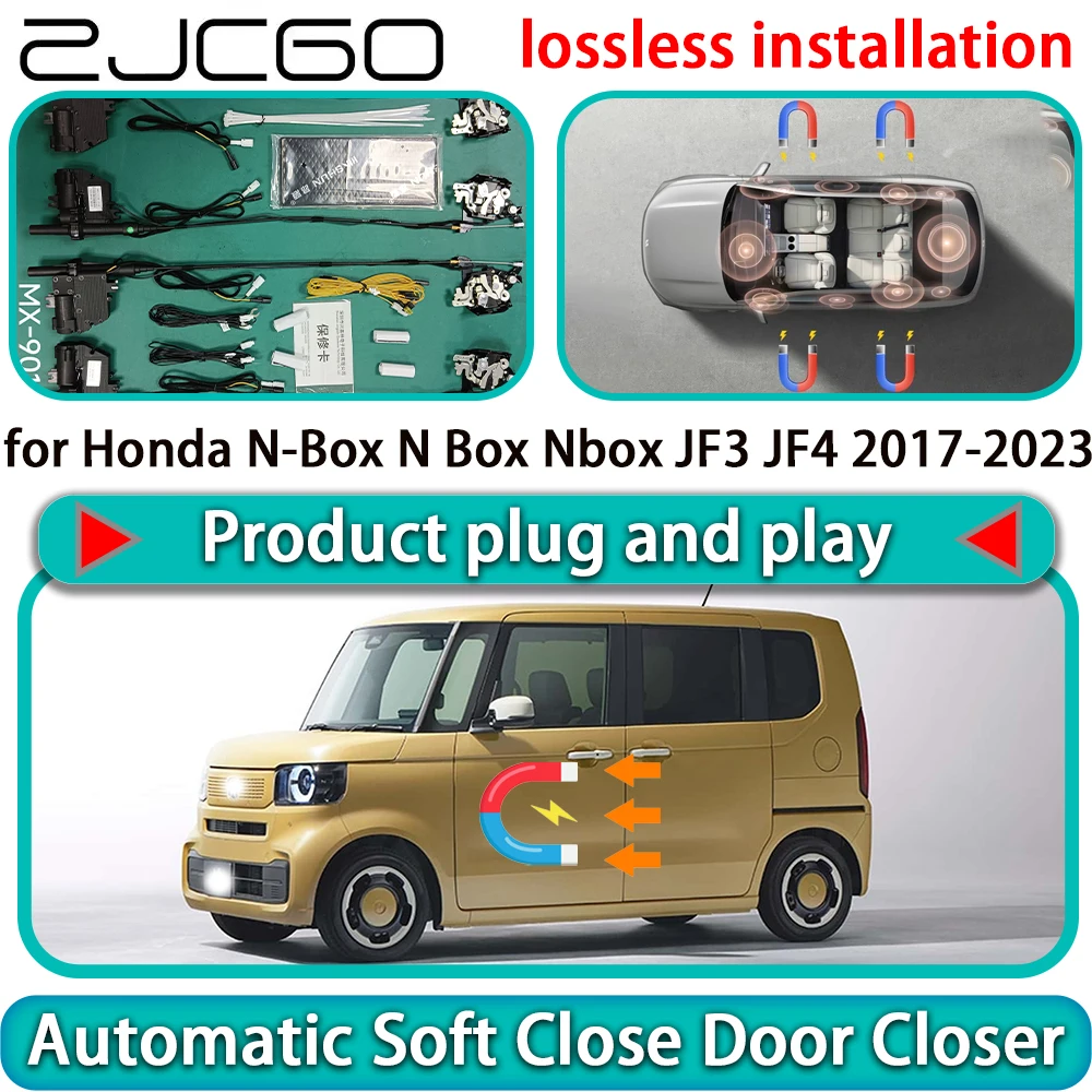 

for Honda N-Box N Box Nbox JF3 JF4 2017-2023 Auto Pull Soft Close Door Kit Power Latch Electric Door Catch Soft Closing Assist