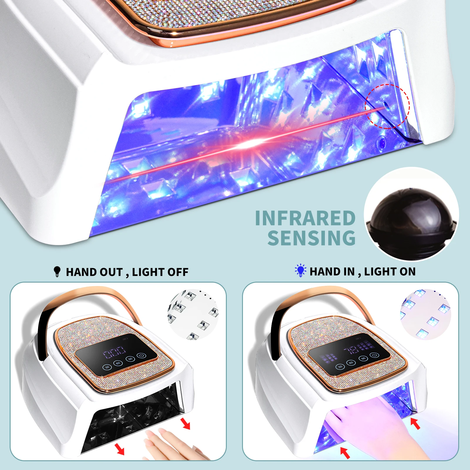 المهنية مسمار مجفف 30 LED قابلة للشحن الأشعة فوق البنفسجية مسمار مصباح هلام مسمار البولندية مجفف مانيكير علاج مصباح لمسمار الفن الأشعة فوق البنفسجية ضوء أداة