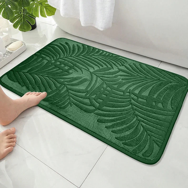 Saugfähiger, rutschfester Badezimmerteppich aus Memory-Baumwolle für Badezimmer, Bodenteppiche, Badematte, Wohnzimmer, Schlafzimmer, Küche, Zuhause – Detail 4