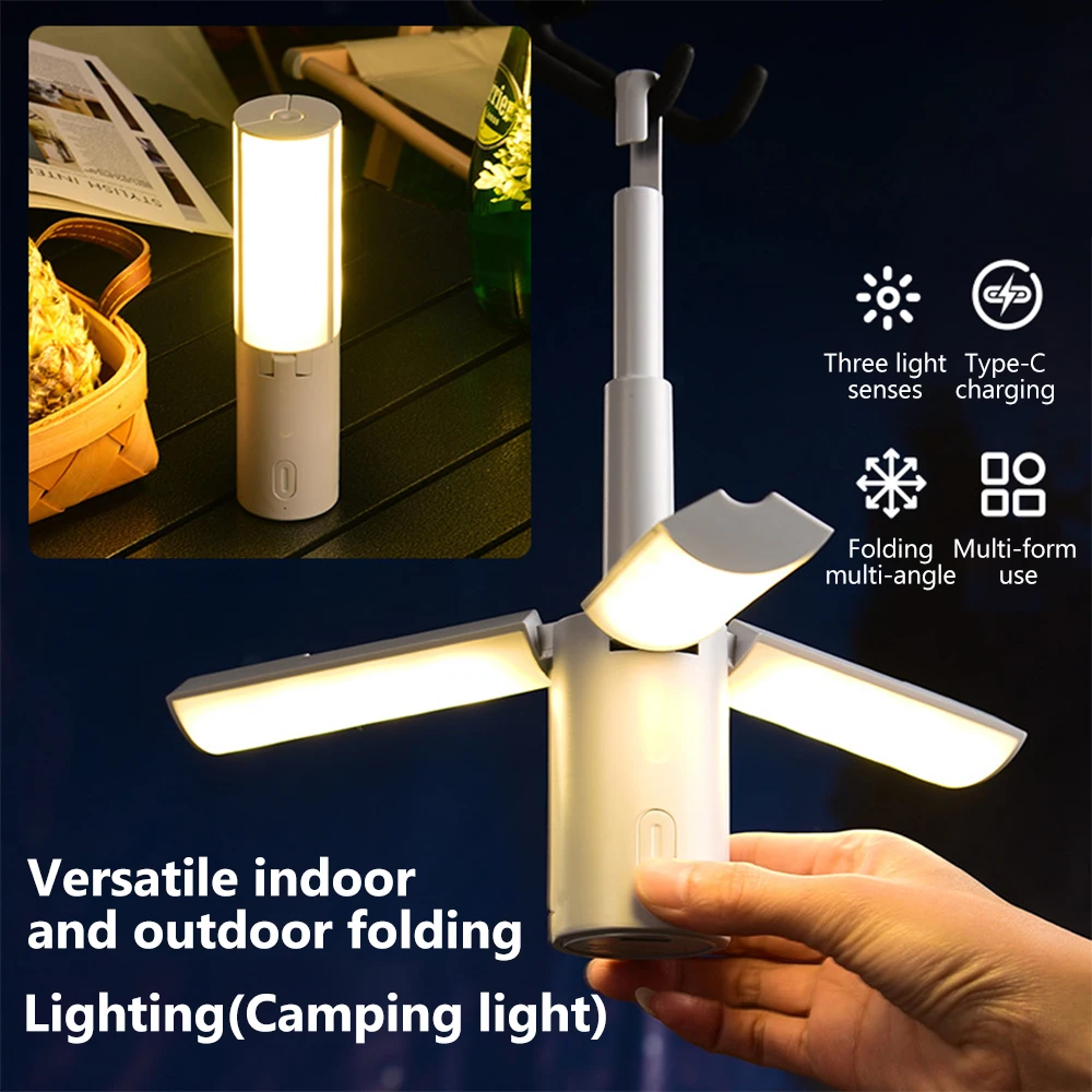 

Foldable USB Rechargeable Tent Camping Light 4000mAh Travel Lanterns Outdoor Emergency Lighting LED Camping Lamp