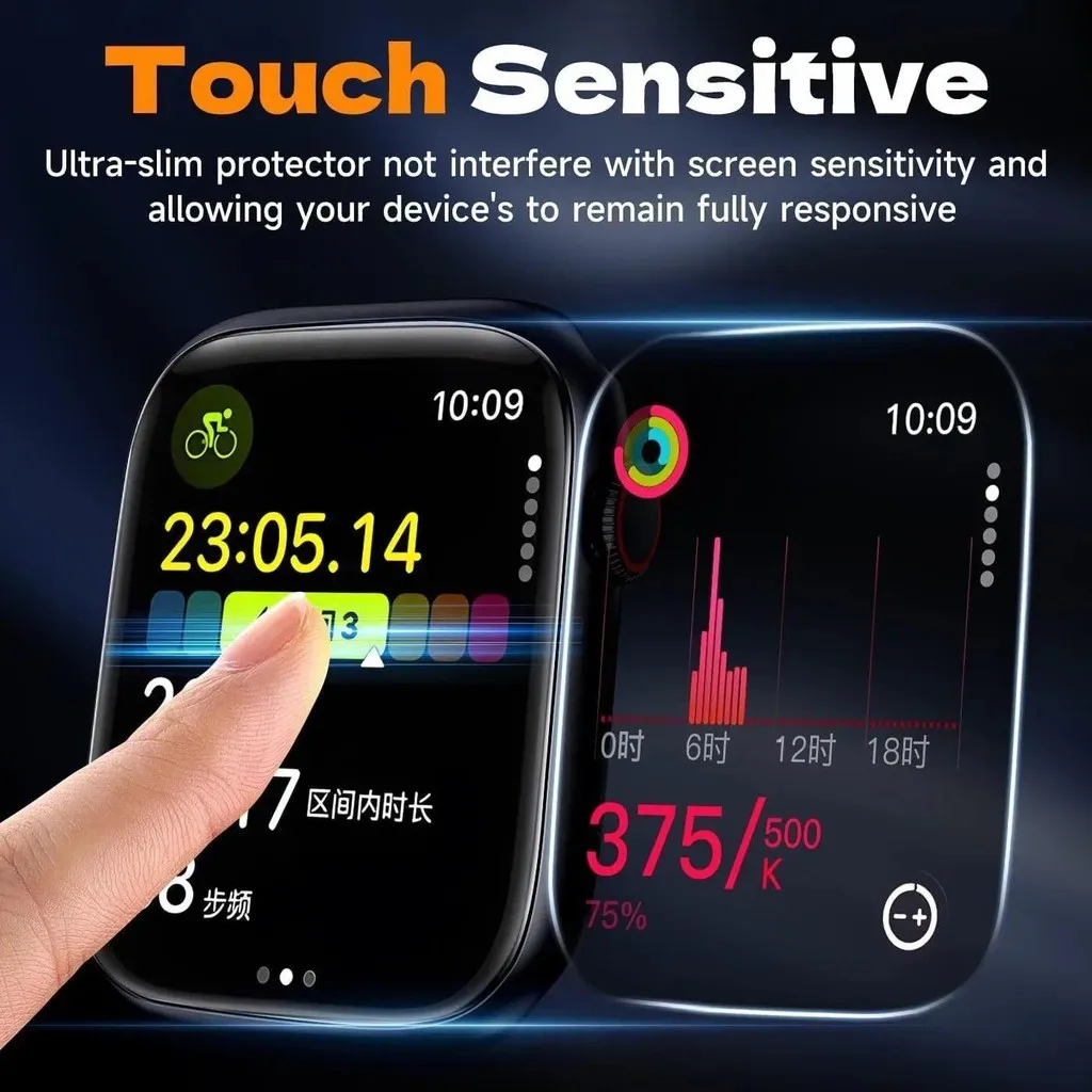 عالية الجودة السيراميك فيلم حامي الشاشة ل أبل iWatch الترا 2 49 مللي متر سلسلة 10 46 مللي متر 7 8 9 6 5 4 SE 46 مللي متر 45 مللي متر 44 مللي متر 41 مللي متر 40 مللي متر