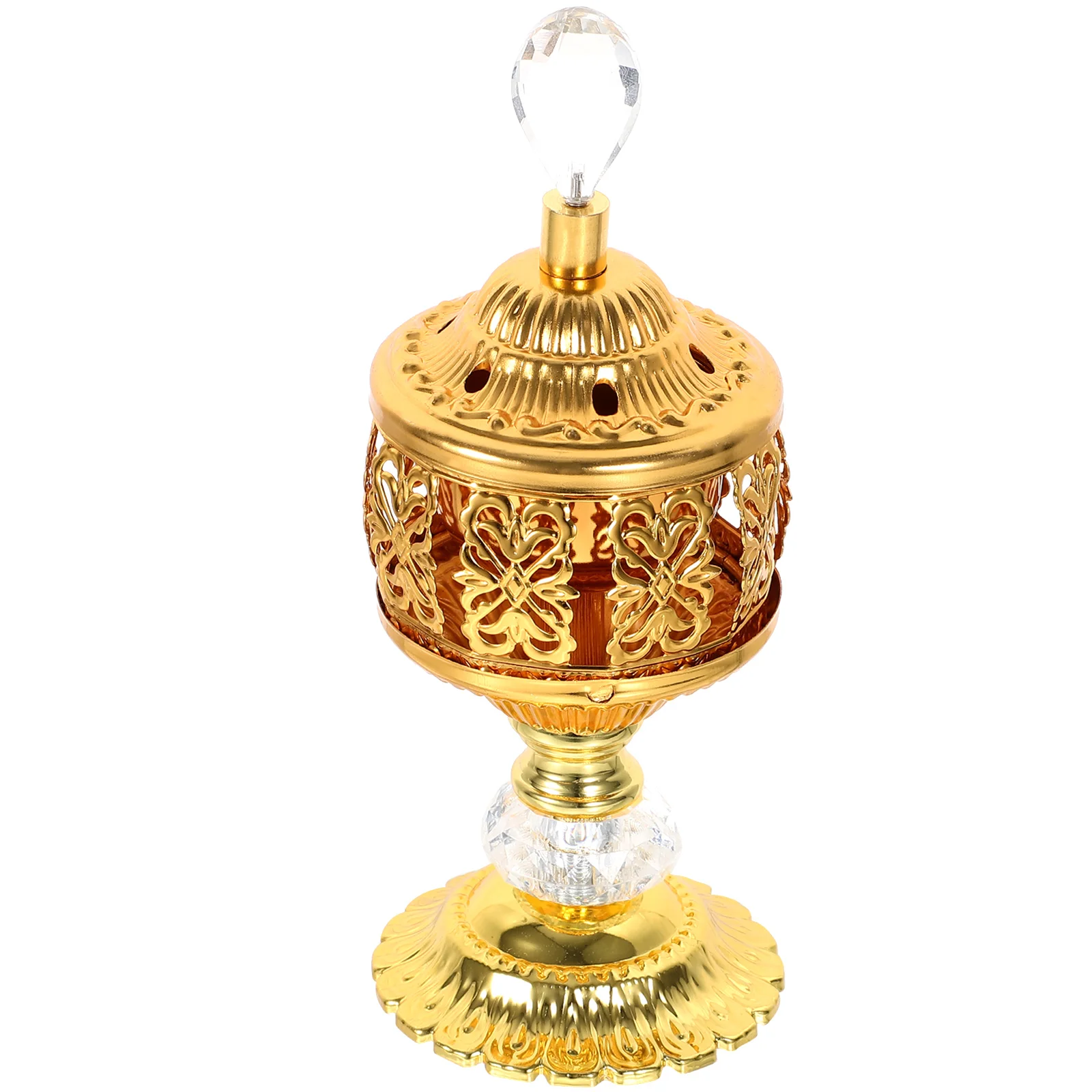 

Golden Metal Incense Burner Sticks Aromatherapy Charcoal Seat Creative Decorative Censer Home Office Bedroom Living