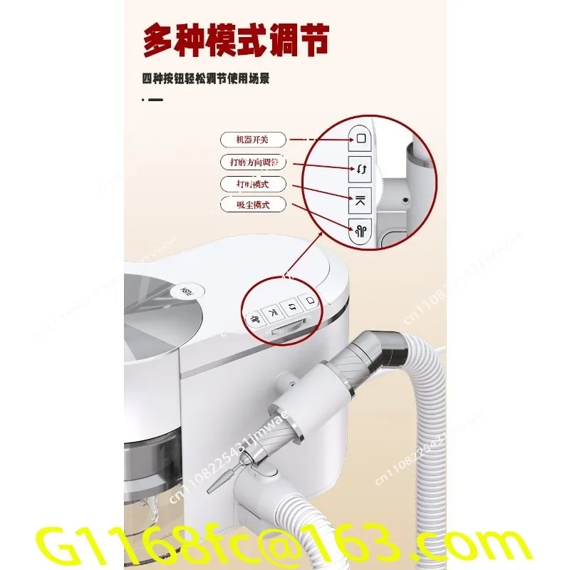 New Nail Art Vacuum Cleaner with Brushless Turbo, Silent and High Suction Power for Polishing Nail Art Tools part