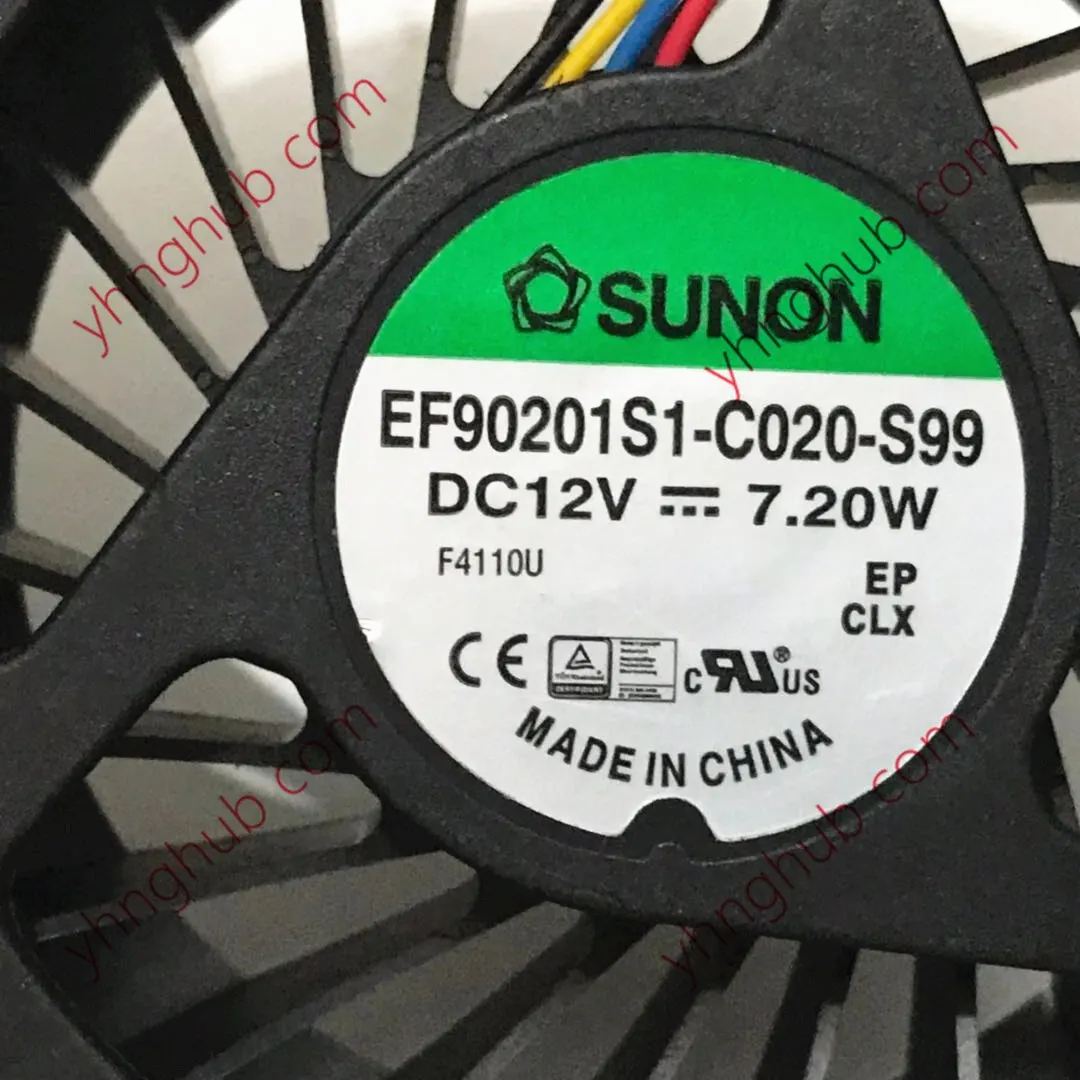 SUNON EF90201S1-C020-S99 DC 12V 7,20 W 4-Draht Server Lüfter