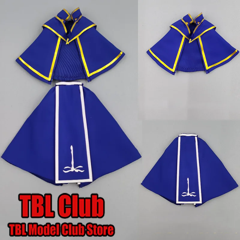 1/12 Scale ‌Knight King of Isekai Navy Blue Short Cloak And Hemline Male Clothes For figma 6-inch Action Figure Male Soldier