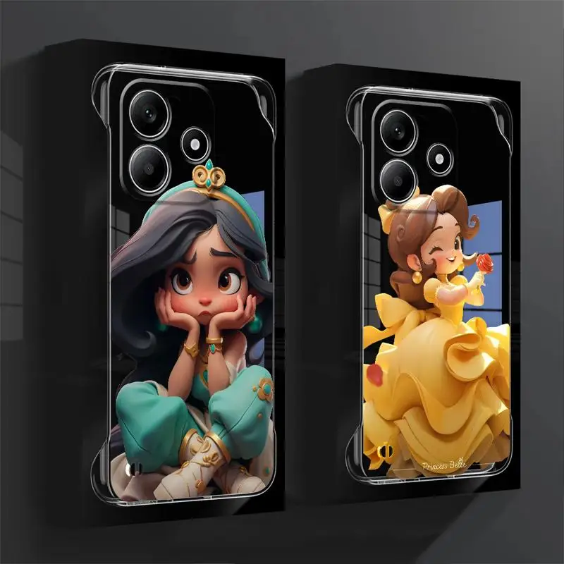 phone case for Redmi note 14 pro plus cases 13 5g 12Pro 13pro 10 12 borderless cooling clear funda Princess Bella Disney