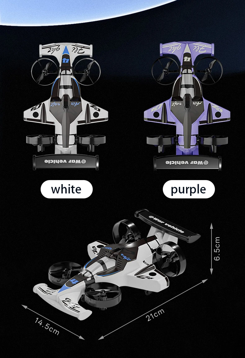 2026 2in1 Amphibious RC Car And RC Plane 2.4G Left and Right Throttle Drift Racing Fixed-wing Aircraft Drone Toys For Children