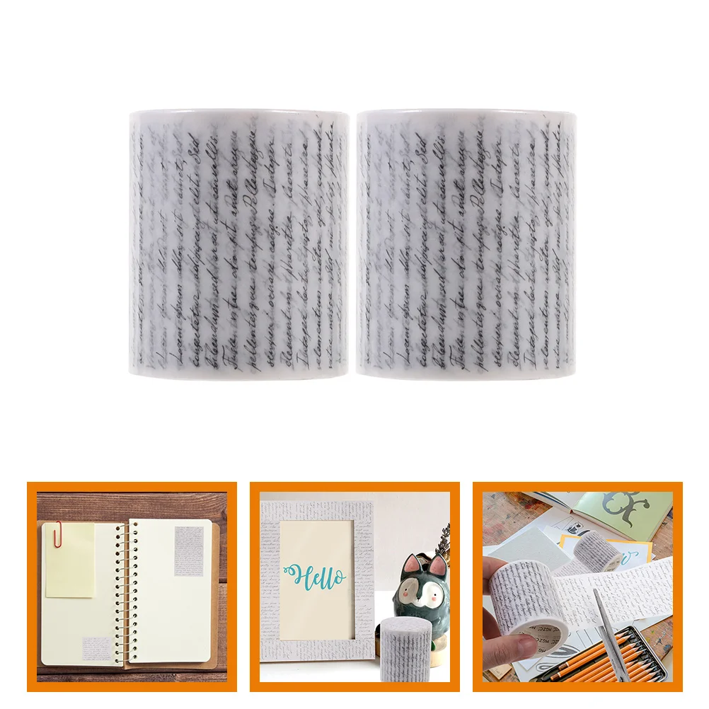 

2 Rolls Decor Hand DIY Paper Tape Gothic Retro Love Letter 50mm 2pcs Aesthetic Washi Poster